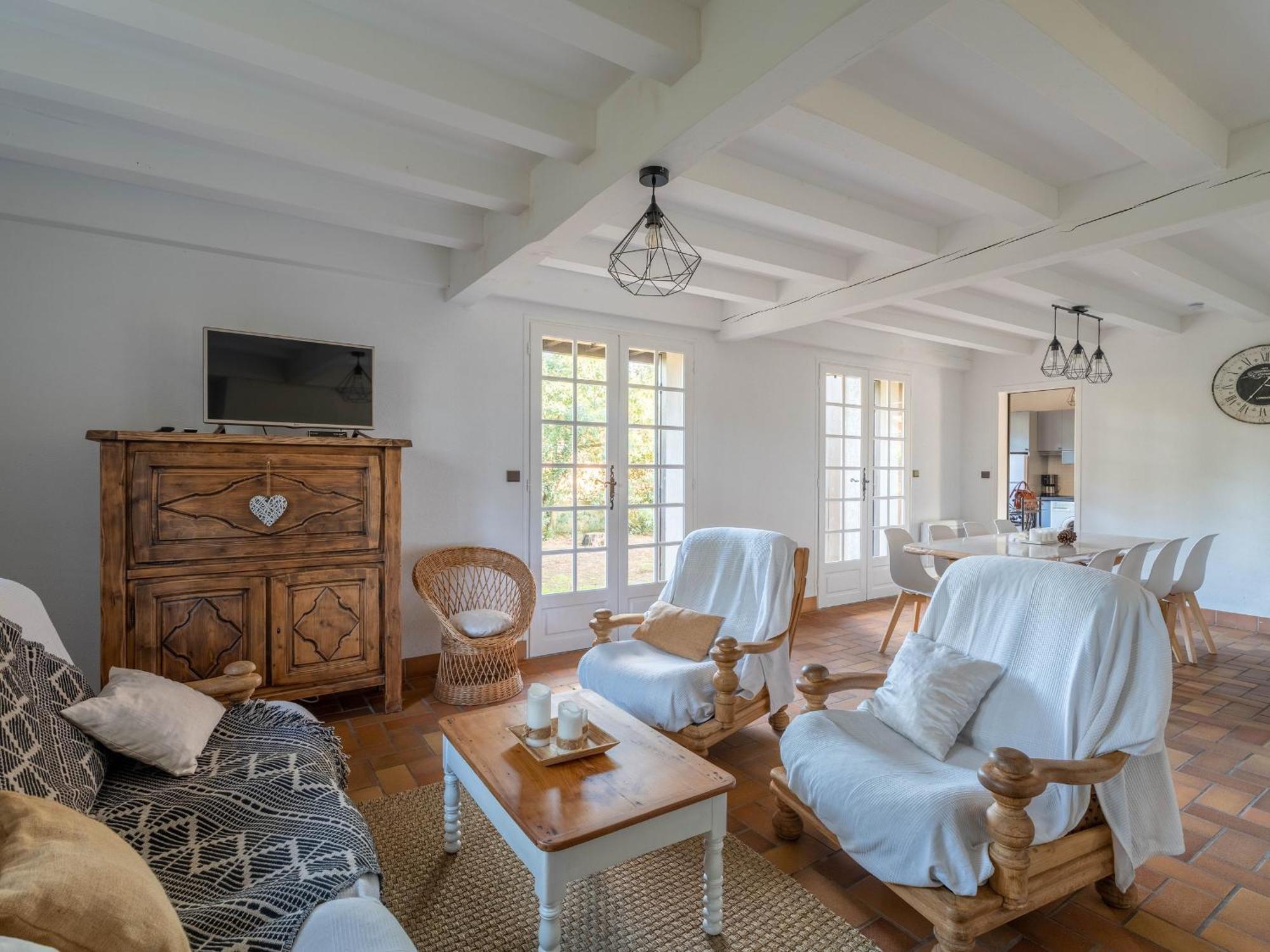 Grande Maison Landaise Avec Piscine Privee, Proche Plage, Pour 8 Personnes A Biscarrosse - Fr-1-319-398 Экстерьер фото